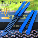 MXNIUM Channel Balisong Swordfish Butterfly Knife w/ Tuning Fork - DING