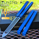 MXNIUM Channel Balisong Swordfish Butterfly Knife w/ Tuning Fork - DING
