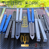 MXNIUM Swordfish Aluminum Butterfly Knives w/ Bushings Channel Balisong Original Design Tuning Fork Trainer Black Blue Silver Gray S2G slash2gash