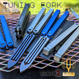 MXNIUM Channel Balisong Swordfish Butterfly Knife w/ Tuning Fork - DING