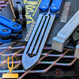 MXNIUM Channel Balisong Swordfish Butterfly Knife w/ Tuning Fork - DING