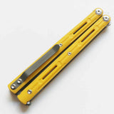 Maxace Serpent Striker Butterfly Knife w/ Bearings - Yellow G10 Balisong