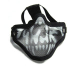 Metal Mesh Protective Mask SKULL Half Face Tactical Airsoft Military