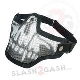 Metal Mesh Protective Mask SKULL Half Face Tactical Airsoft Military