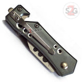 NAVY SEALS Mini Rescue Automatic Knife California Legal Gray small Switchblade - w/ cutter and breaker