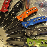 Cali Legal Switchblade Folding Mini Automatic Knives w/ Safety - Push Button California