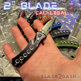 Cali Legal Switchblade Folding Automatic Knives w/ Safety - 2" Inch Blade California