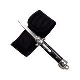 Mini Stiletto OTF Knife Small Cali Legal Switchblade - Black Pearl