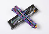 Angel Butterfly Knife Titanium Rainbow Folding Balisong
