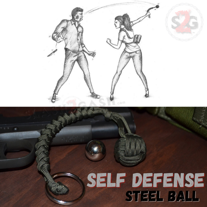 Monkey Fist Self Defense Survival Keychain Paracord - Assorted