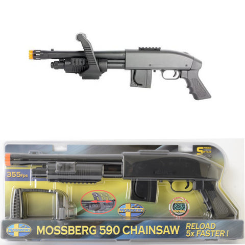Mossberg M590 Chainsaw Spring Airsoft Shotgun 355 FPS