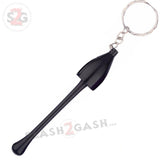 Mushroom Key Chain Bowl Smoking Pipe Convertible Hidden tobacco Keychain - Black
