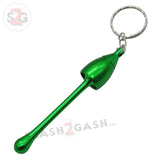 Mushroom Key Chain Bowl Smoking Pipe Convertible Hidden tobacco Keychain - Green