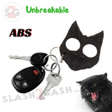 My Kitty Cat Self Defense Key Chain Knuckles Unbreakable Plastic Two-Finger Knucks - Black Evil Cat