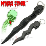 MYERS STICK™ Skull Kubotan w/ Spine Self Defense Keychain - 8 Inch Survival Tool - Key Chain