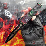 Dragon OTF Knife Automatic Switchblade - Red, Green, Blue