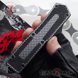 Delta Force Carbon Fiber Scarab D/A OTF Automatic Knife - Dagger Serrated Switchblade