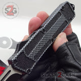 Delta Force Carbon Fiber Scarab D/A OTF Automatic Knife - Tanto Plain