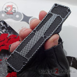 Delta Force Carbon Fiber Scarab D/A OTF Automatic Knife - Satin Tanto Plain Switchblade