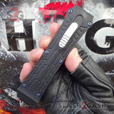 Delta Force OTF Crypt Keeper v2 D/A Automatic Knife - Double Edge Dagger Serrated Switchblade