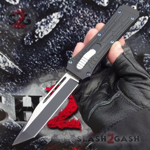 Delta Force OTF Crypt Keeper v2 D/A Automatic Knife - Tanto Plain Switchblade