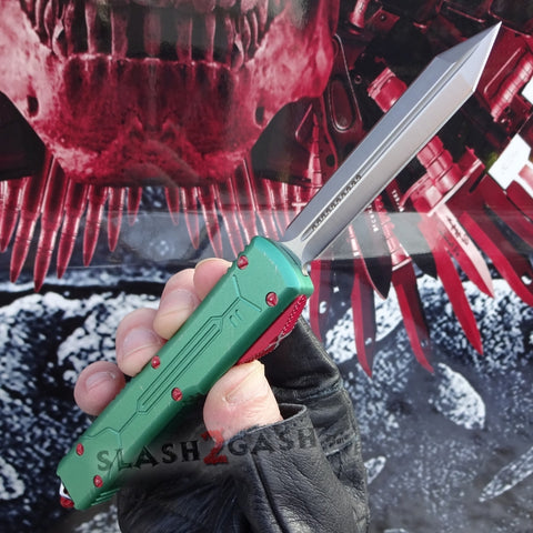 Delta Force Star Wars D2 Bounty Hunter D/A OTF Automatic Knife Green + Red Boba Fett CNC Highest Quality - Spartan Switchblade