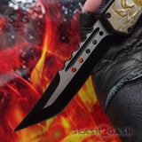 Delta Force Lycan OTF Automatic Knife D/A Tanto Xtreme Switchblade - Golden Wolf