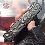 Delta Force Lycan OTF Automatic Knife D/A Hellhound Switchblade - Grey Wolf Gray