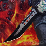 Delta Force Lycan OTF Automatic Knife D/A Hellhound Switchblade - Rainbow Wolf