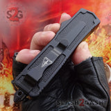 Delta Force Lycan OTF Automatic Knife D/A Tanto Xtreme Switchblade - Titanium Rainbow Wolf