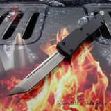 "TheONE" Mini OTF Dual Action Automatic Knife Black - Tanto 440c