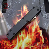 "TheONE" Mini OTF Dual Action Automatic Knife Black - Tanto 440c