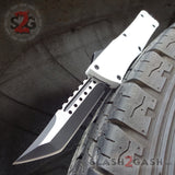 Delta Force White Knight OTF Automatic Knife D/A Switchblade - Tanto Extreme Storm Trooper