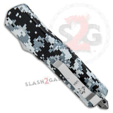 Winter Digi Camo OTF Automatic Knife D/A - Drop Point Single Edge