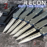 Switchblade Carbon Fiber Knives OTF Damascus Automatic Knife S2G Tactical
