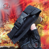 S2G Tactical Knife Sheath Golden Scarab Abalone Handle OTF Automatic D/A Switchblade Knives Belt Pouch carry case w/ Buckle