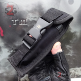 Real Damascus OTF Knife Carbon Fiber D/A Switchblade - S2G Tactical Automatic Knives Sheath Drop Plain