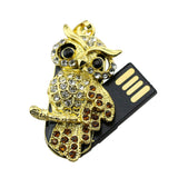Crystal Diamond Owl Necklace USB Flash Drive 2.0 Pendant Charm 16 GB U Disk Memory Stick