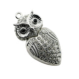 Cute Crystal Owl Necklace USB Flash Drive 2.0 Pendant 16 GB gold/silver U Disk Memory Stick
