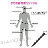 How to use a Wavy Kubotan Self Defense Stick Keychain Ninja Weapon - Asst. colors, standard or extra wide/thick Kubaton Women Protection