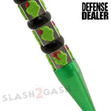 Zombie Skull Kubotan Kubaton Self Defense Keychain Stick - Green Ninja Weapon