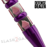 Cupcake Killer Kubotan Keychain Ninja Weapon Self Defense Stick - Purple with Pink cup cakes Womens Safety Tool