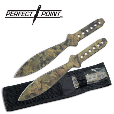 9" inch Throwing Knife Set 3 PC Perfect Point Thrower Knives Camo Camouflage