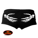 Hot Leathers Skeleton Hands Ladies Boy Shorts