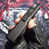 S2G Tactical Knives Black Phantom OTF Knife D2 Automatic Switchblade CNC T6061 - Slash2Gash