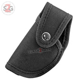 Gun-Shaped Spring Assisted Knife Black Pistol w/ Brown Grips Holster Sheath Cock Back Slide