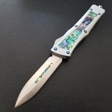 Dark Knight Custom D2 OTF Knife Abalone Inlays S2G Tactical - Dagger