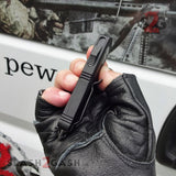 Punisher Skull OTF Knife Small 7" Delta Force Automatic Black Switchblade - Single Edge Serrated