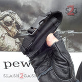 Punisher Skull OTF Knife Small 7" Delta Force Automatic Black Switchblade - Tactical Sheath