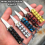 Quicky Keychain Butterfly Knife Mini Novelty Balisong - 9 colors